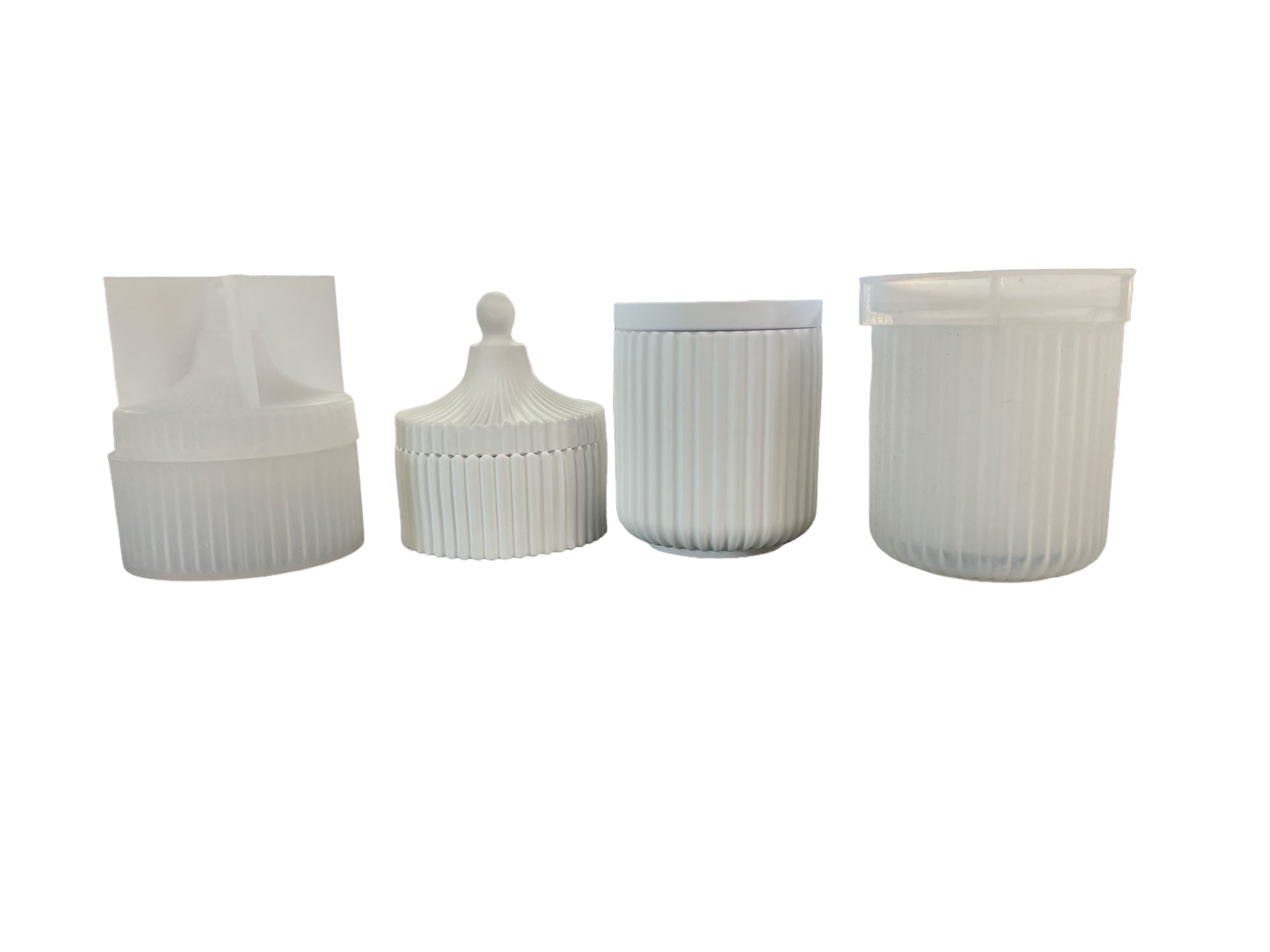 Fluted Containers Molds Set of 2