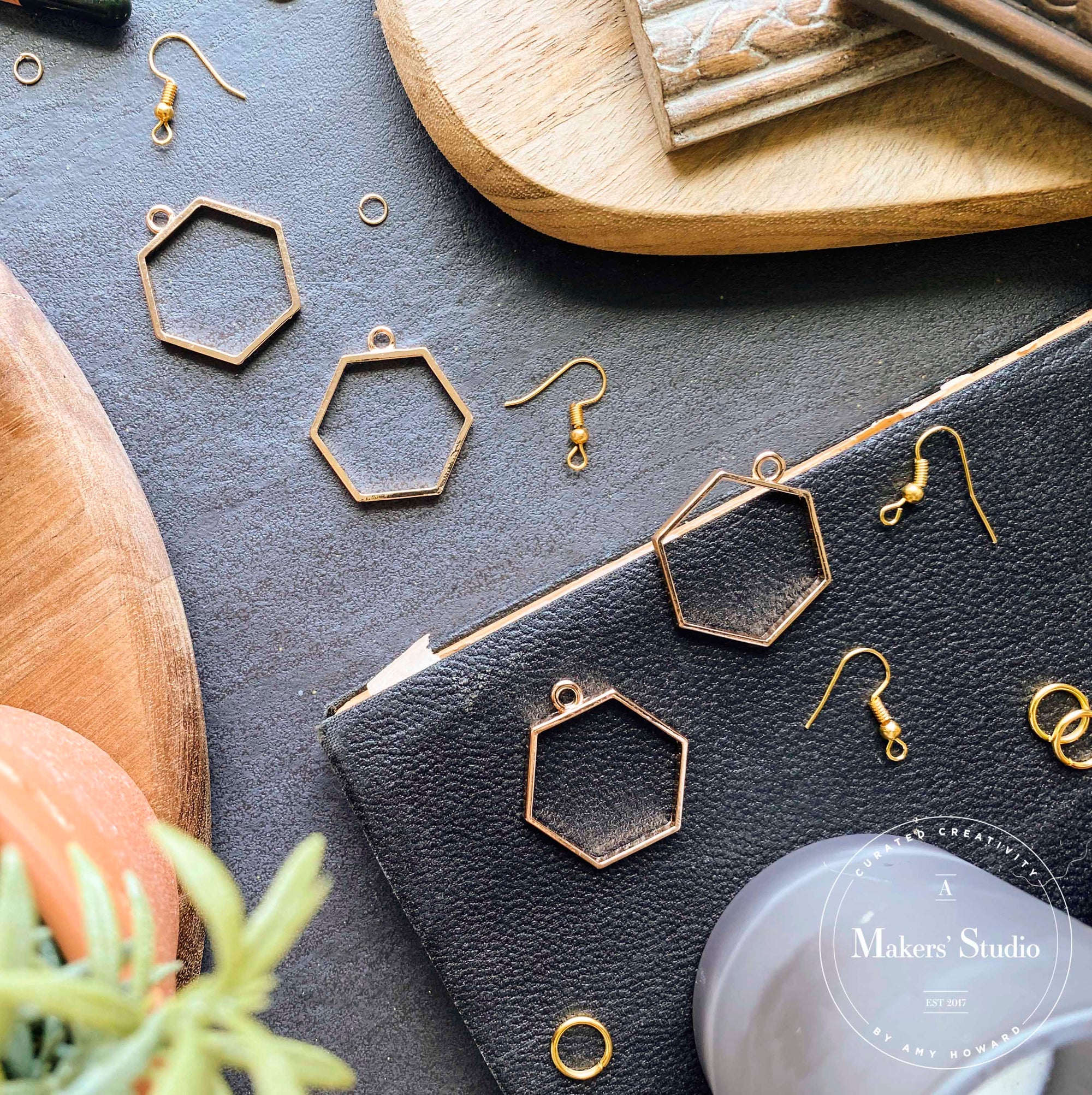 Resin Jewelry Frames - Hexagon