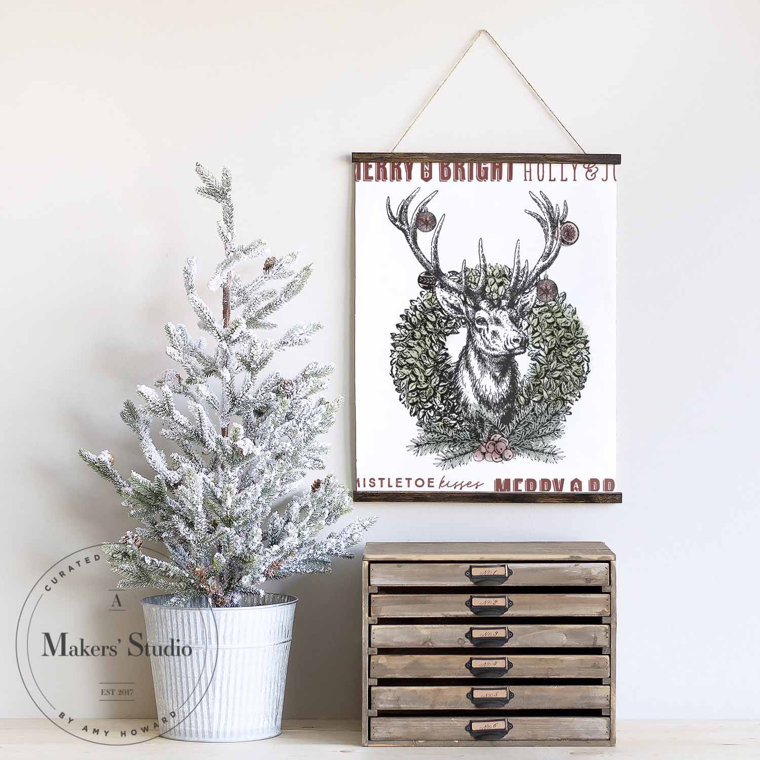 Regal Deer - Mesh Stencil 12x12