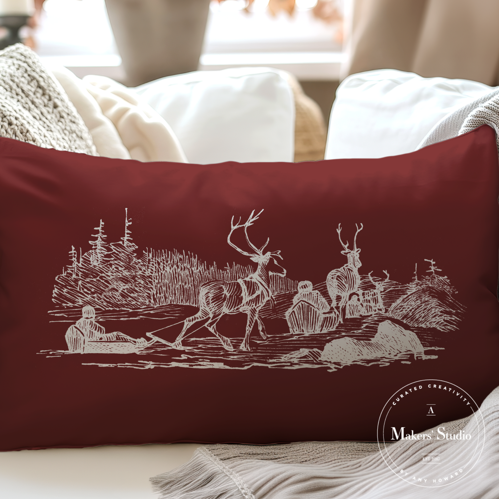 Vintage Sleigh Ride - Mesh Stencil 12x16