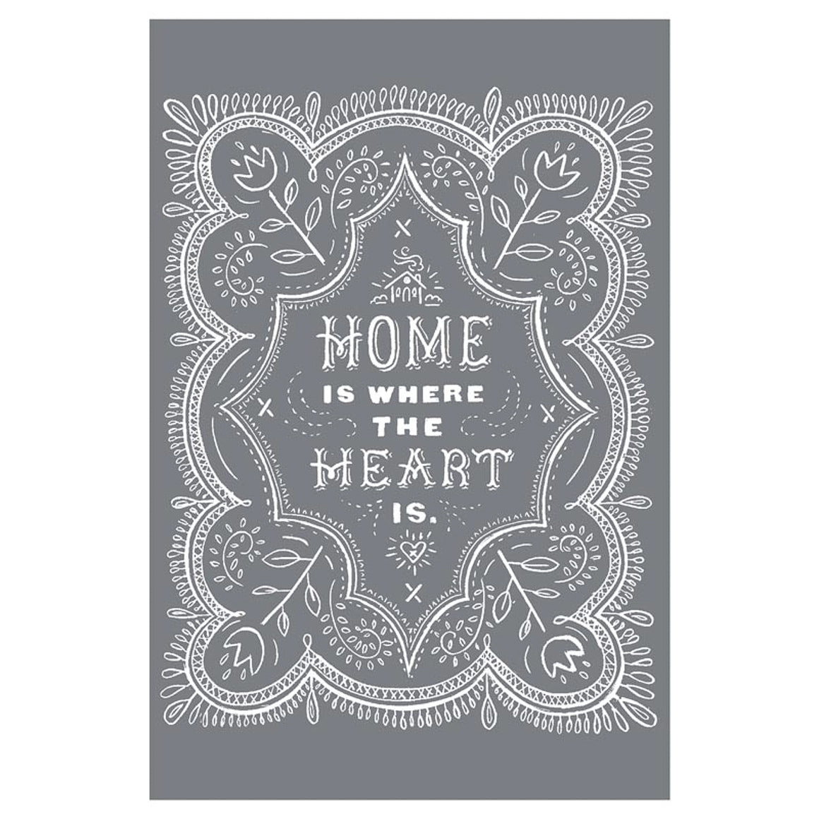 Home Heart Mesh Stencil 12x18