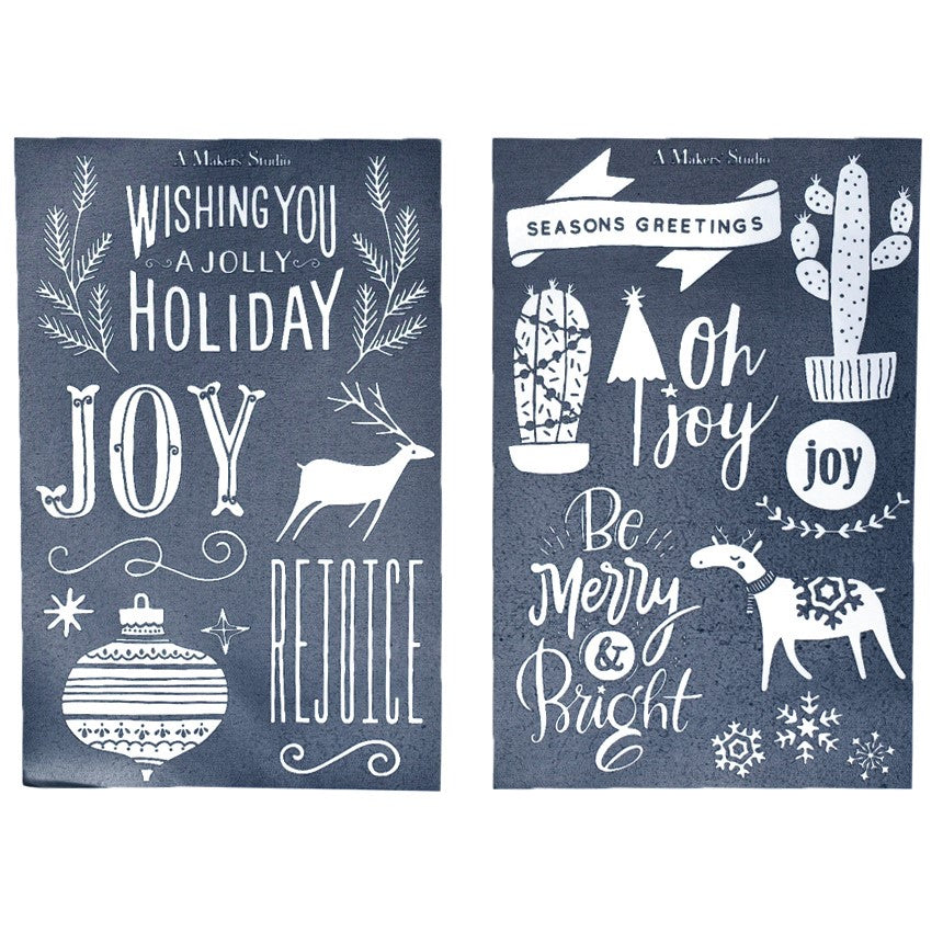 Wishing You Joy - Mesh Stencil 2 pack 5.5x8.5