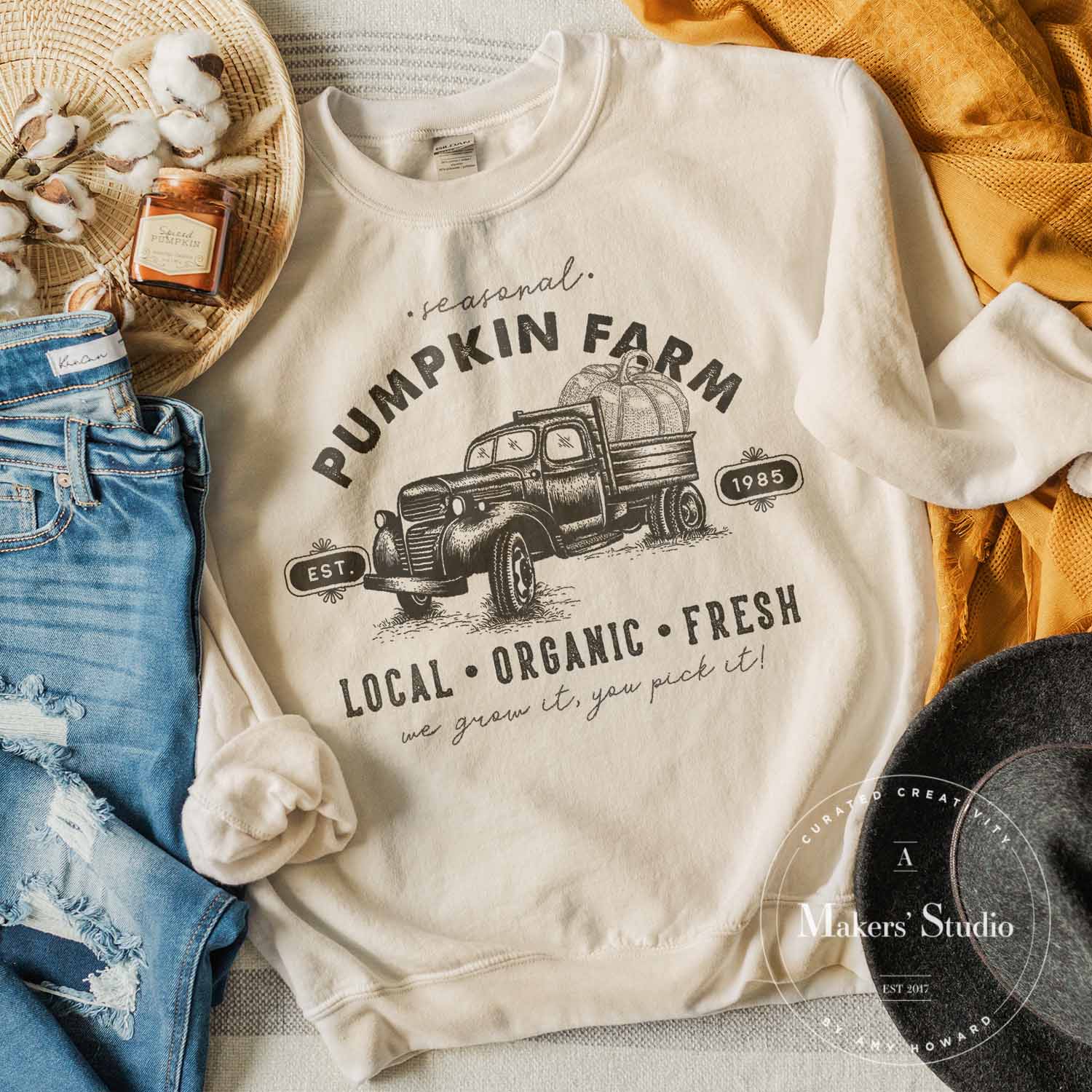 Pumpkin Farm - Mesh Stencil 9x12