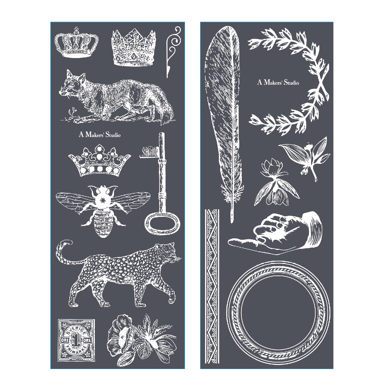 Animal Kingdom - Mesh Stencil 2 pack 4.25x11