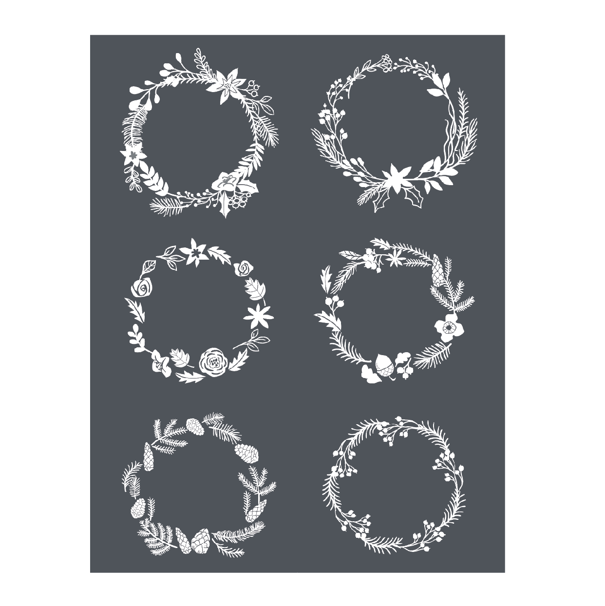 Wreaths - Mesh Stencil 8.5x11