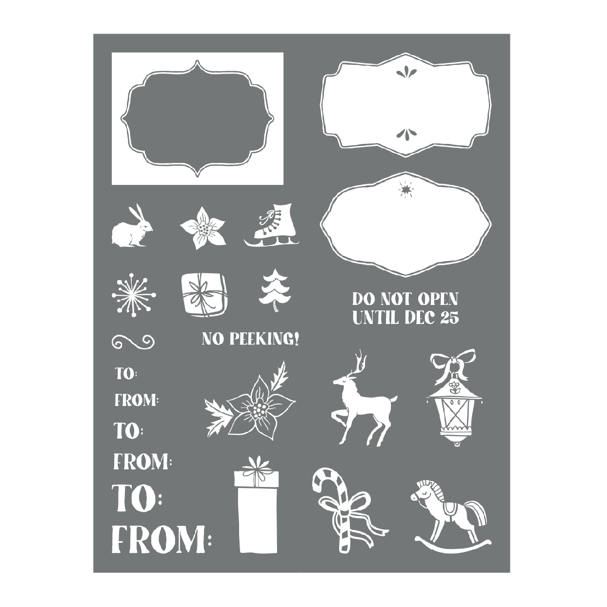 Gift Giving - Mesh Stencil 8.5x11